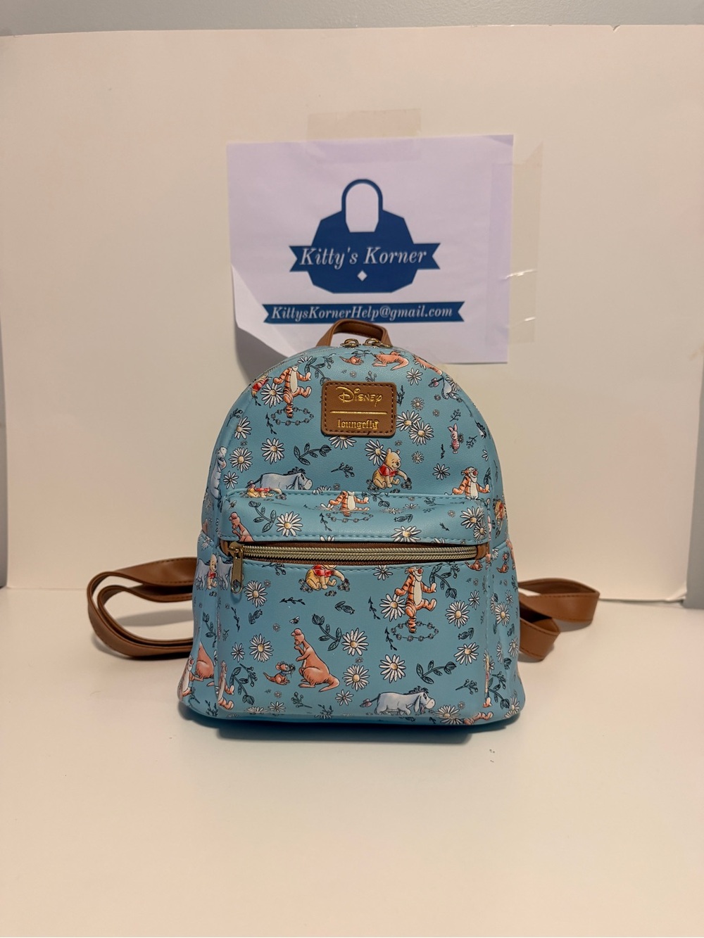 Loungefly Winnie the Pooh Blue Floral Backpack